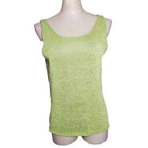 Apostrophe Light Green Knit Tank Top Sz S